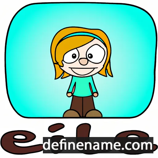 cartoon of the name Eline