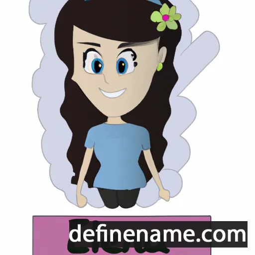 cartoon of the name Ellena