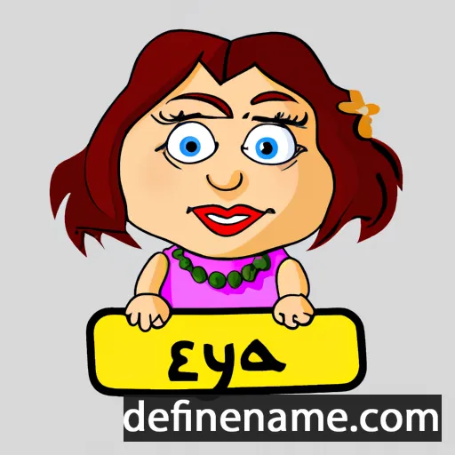 cartoon of the name Elya