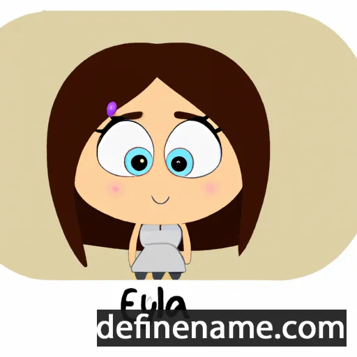 cartoon of the name Elya