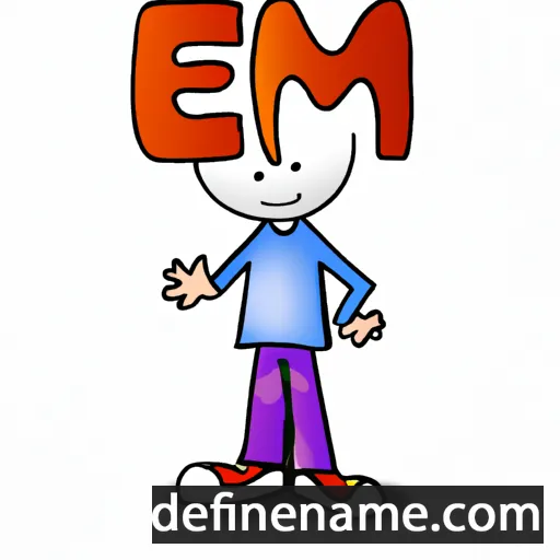 cartoon of the name Em