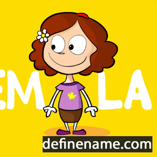 cartoon of the name Emelia