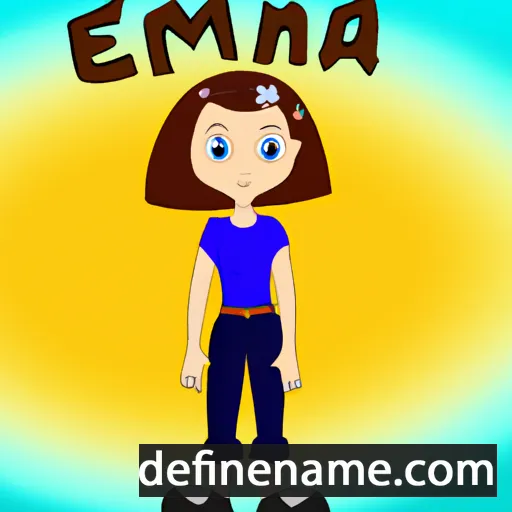 cartoon of the name Emina