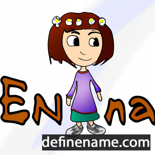 cartoon of the name Enia