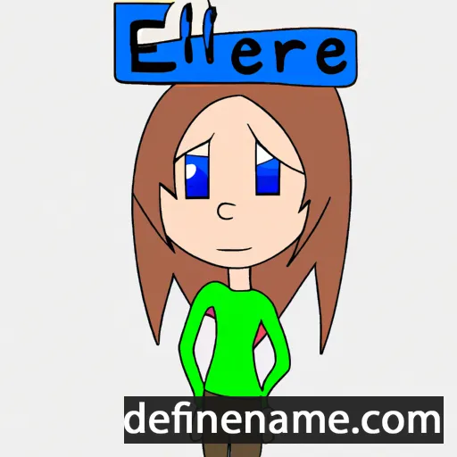 cartoon of the name Eriel