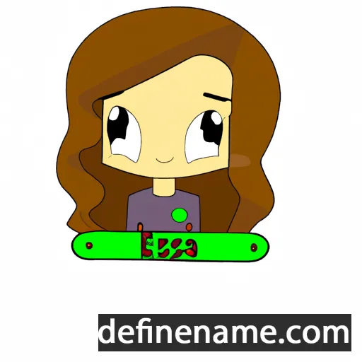 cartoon of the name Elissa