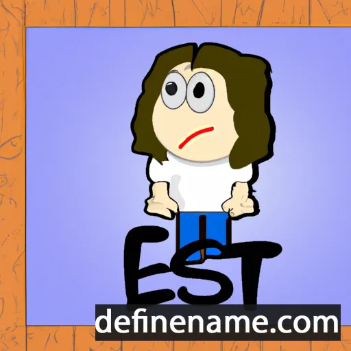 cartoon of the name Esti