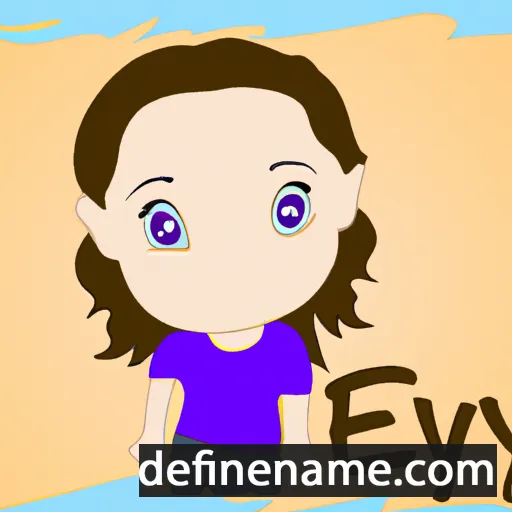 cartoon of the name Evely