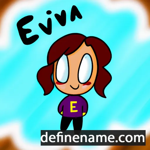 cartoon of the name Evika