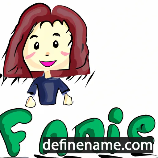 cartoon of the name Fanie