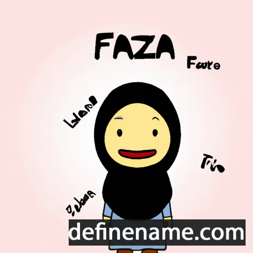 cartoon of the name Fariza