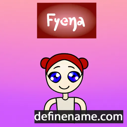 cartoon of the name Fenya