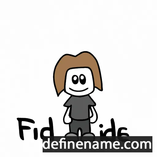 cartoon of the name Fride