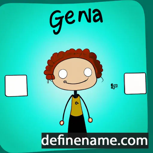 cartoon of the name Genia