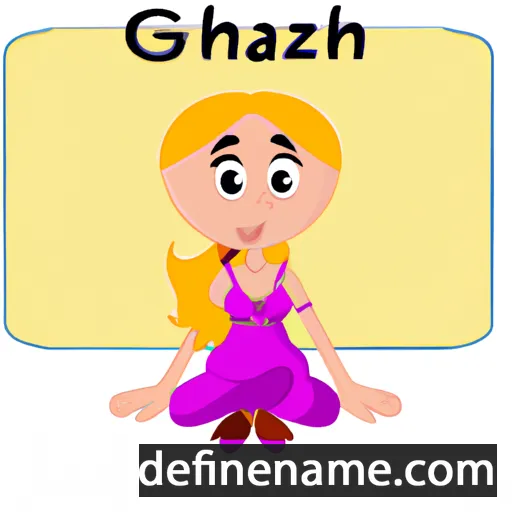 cartoon of the name Ghazal