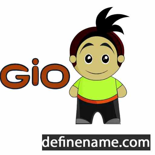 cartoon of the name Gio