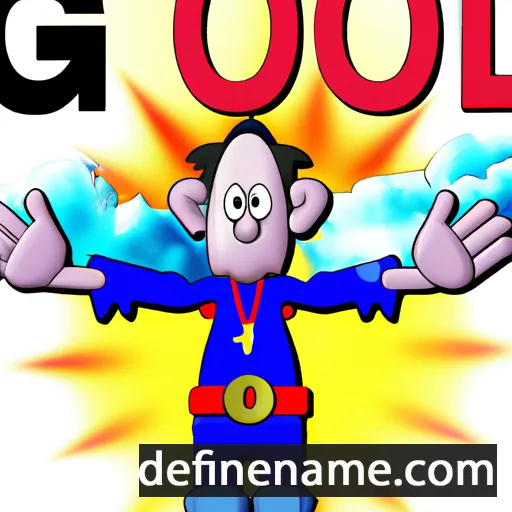 cartoon of the name God