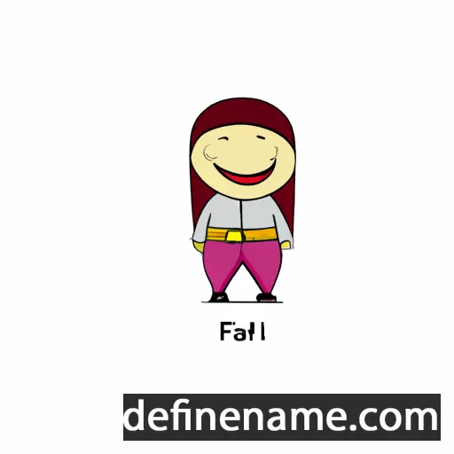 cartoon of the name Fatin