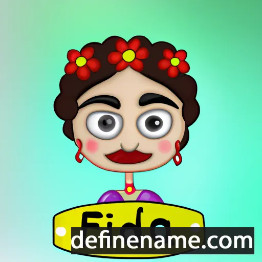 cartoon of the name Frida