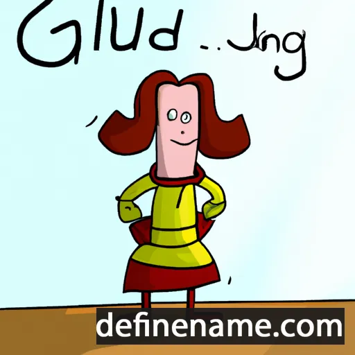 cartoon of the name Gunild