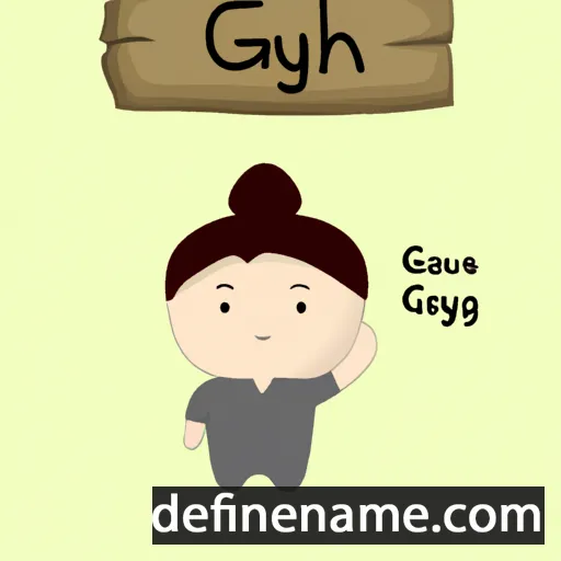 cartoon of the name Gyu-ha