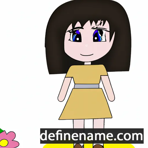 cartoon of the name Hana