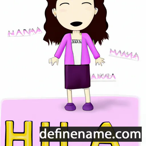 cartoon of the name Hana