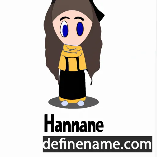 cartoon of the name Hanane