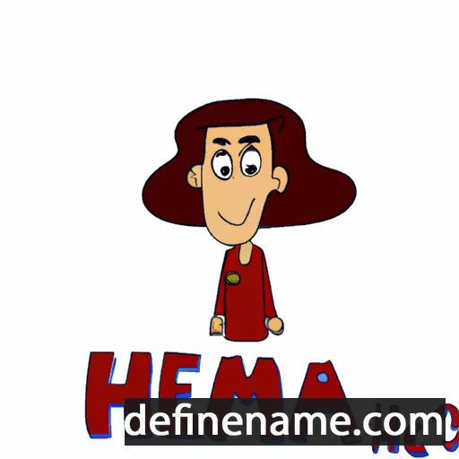 cartoon of the name Hema