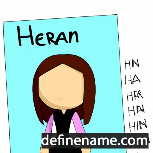 cartoon of the name Henar