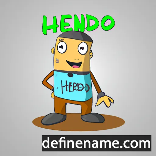 cartoon of the name Hendro