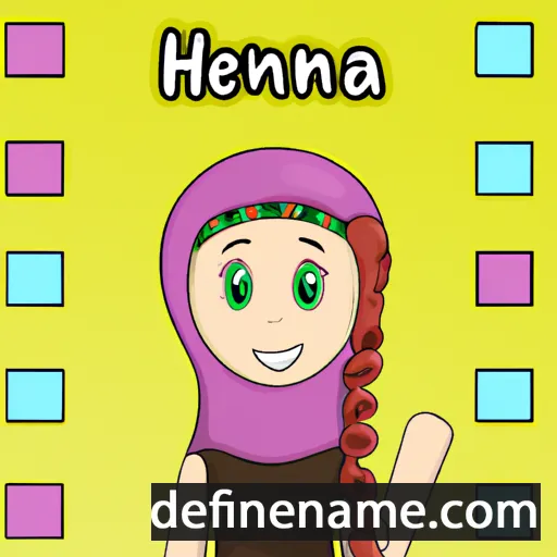 cartoon of the name Henna