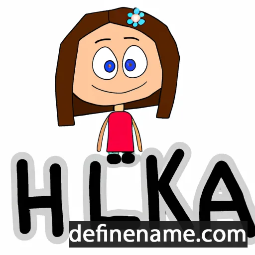 cartoon of the name Hilka