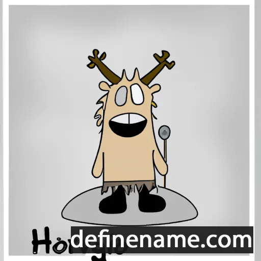 Hjörný cartoon