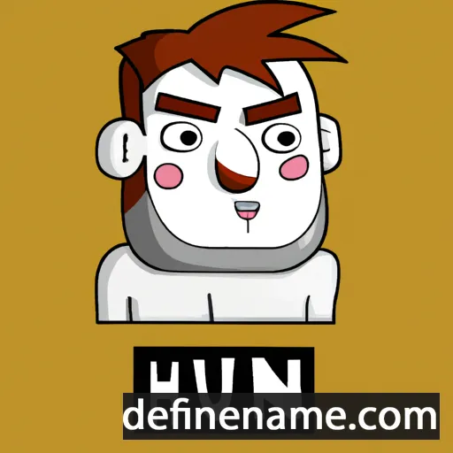 cartoon of the name Hun