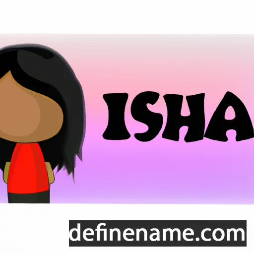 cartoon of the name Isha