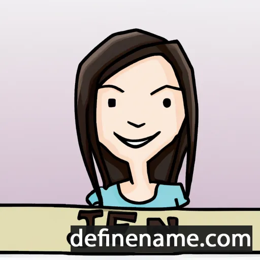 cartoon of the name Jen