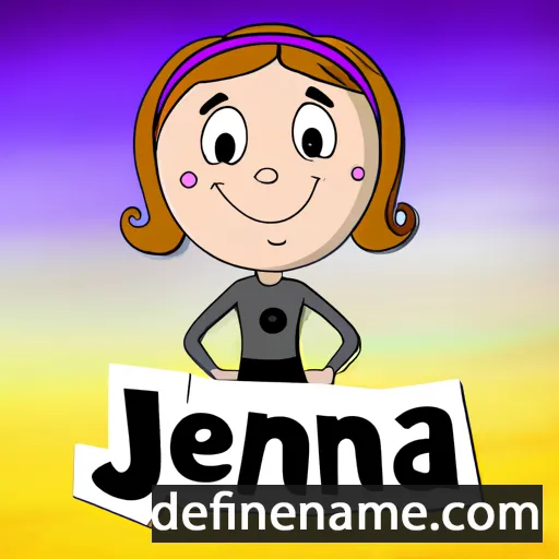 cartoon of the name Jena