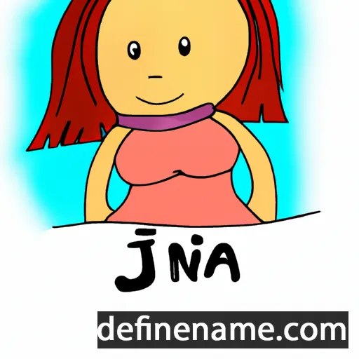 cartoon of the name Jina