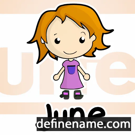 cartoon of the name Junie