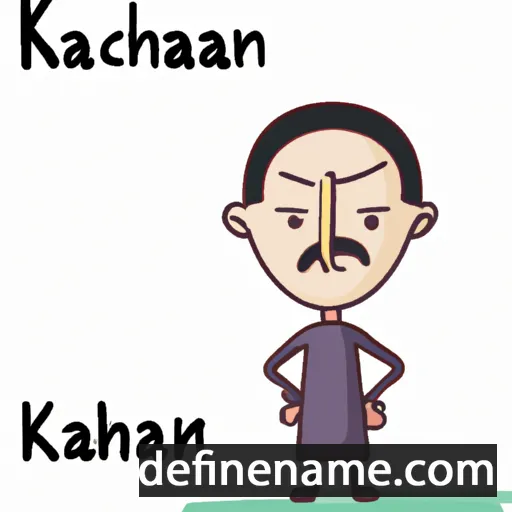 cartoon of the name Kahan