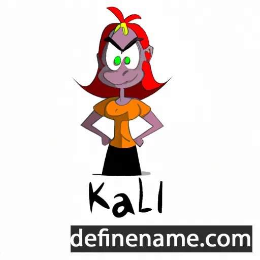 cartoon of the name Kali