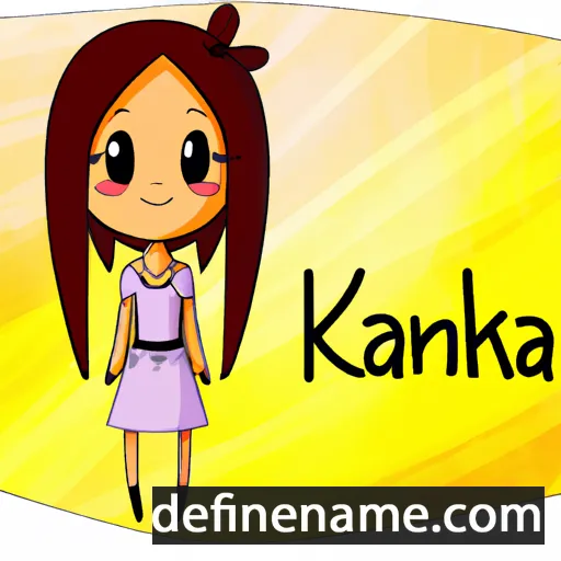 cartoon of the name Kanika