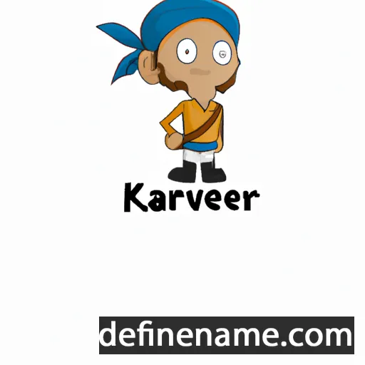 cartoon of the name Karanveer