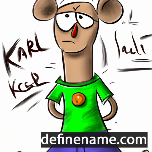 cartoon of the name Karel