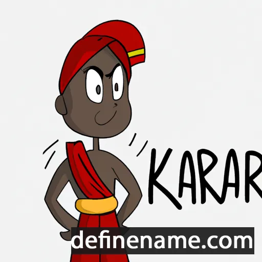 cartoon of the name Karna