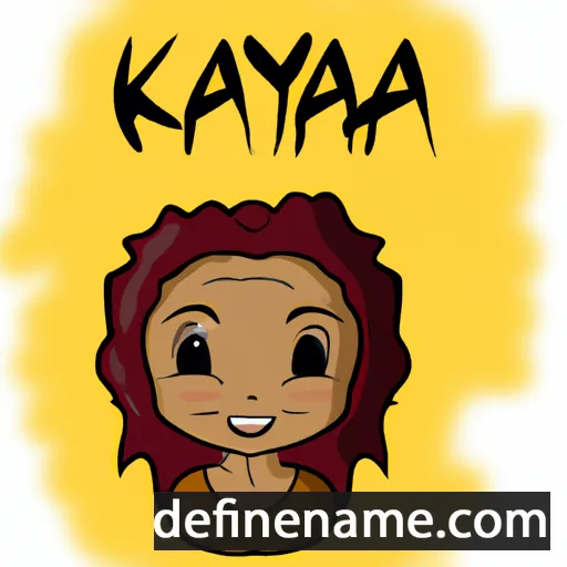 cartoon of the name Kaya