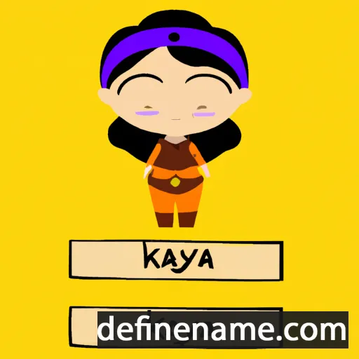 cartoon of the name Kayna